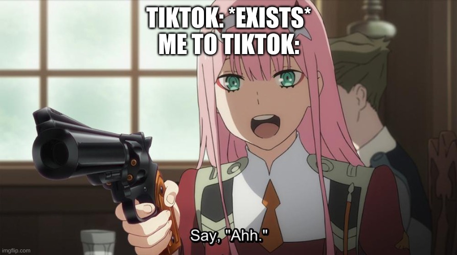 Say Ahh | TIKTOK: *EXISTS*
ME TO TIKTOK: | image tagged in say ahh,antitiktok | made w/ Imgflip meme maker