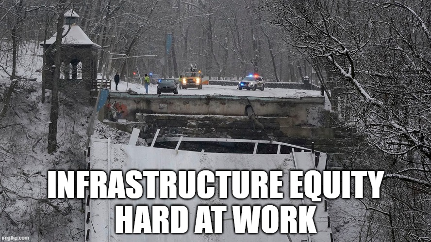Equity is going to kill you | INFRASTRUCTURE EQUITY
HARD AT WORK | image tagged in memes,equity,infrastructure,democrats,joe biden,liberals | made w/ Imgflip meme maker