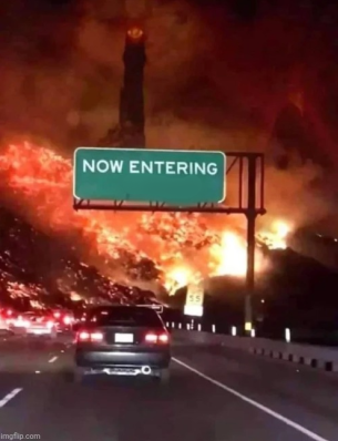 High Quality now entering HELL. Blank Meme Template