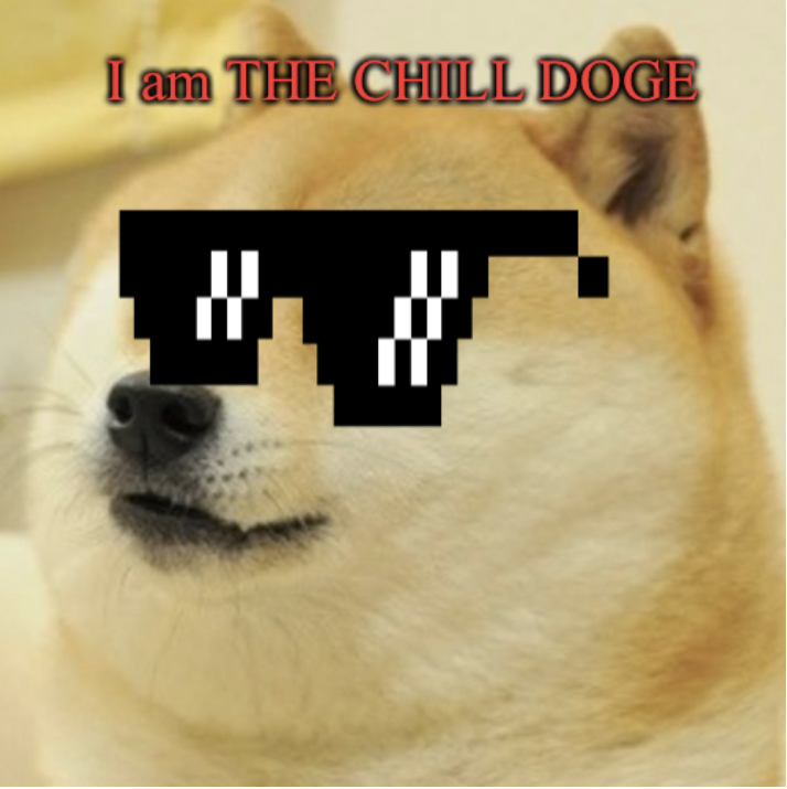 High Quality Chill doge Blank Meme Template