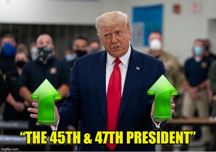 Trump Upvote | “THE 45TH & 47TH PRESIDENT” | image tagged in trump upvote | made w/ Imgflip meme maker