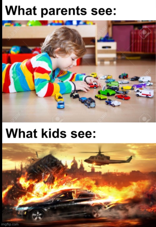 Chaos of children | image tagged in chaos,kids playing with toys | made w/ Imgflip meme maker