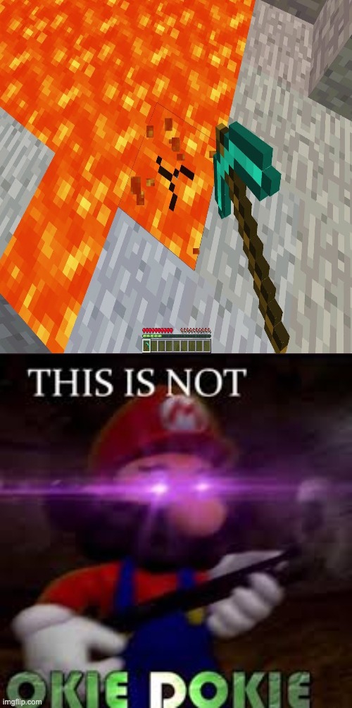 This is not okie dokie | image tagged in this is not okie dokie,memes,funny,minecraft,oh wow are you actually reading these tags,stop reading the tags | made w/ Imgflip meme maker