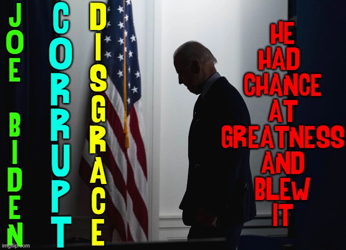 Coulda Shoulda Woulda. Instead Just a lowlife politician | C
O
R
R
U
P
T; HE
HAD 
CHANCE
AT
GREATNESS
AND
BLEW
IT; D
I
S
G
R
A
C
E; J
O
E
-
B
I
D
E
N | image tagged in vince vance,joe biden,memes,disgrace,corrupt,politicians | made w/ Imgflip meme maker