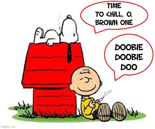 Charlie & Snoop Getting Baked after the Lucy Experience | TIME
TO CHILL, O.
BROWN ONE; DOOBIE
DOOBIE
DOO | image tagged in vince vance,charlie brown,snoopy,peanuts,memes,getting high | made w/ Imgflip meme maker