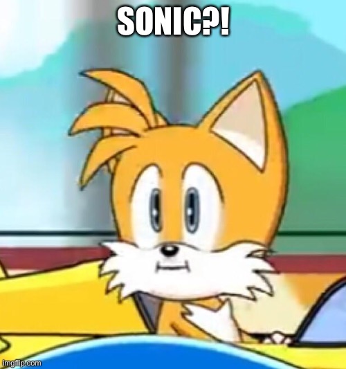 Tails hold up | SONIC?! | image tagged in tails hold up | made w/ Imgflip meme maker