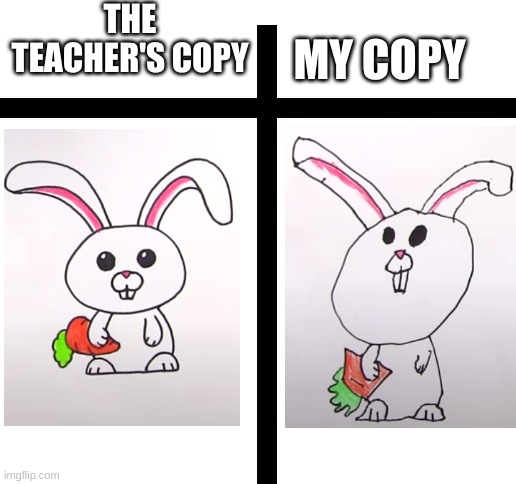 boi |  THE TEACHER'S COPY; MY COPY | image tagged in blank white template | made w/ Imgflip meme maker