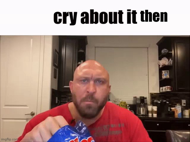 Cry About It | then | image tagged in cry about it | made w/ Imgflip meme maker