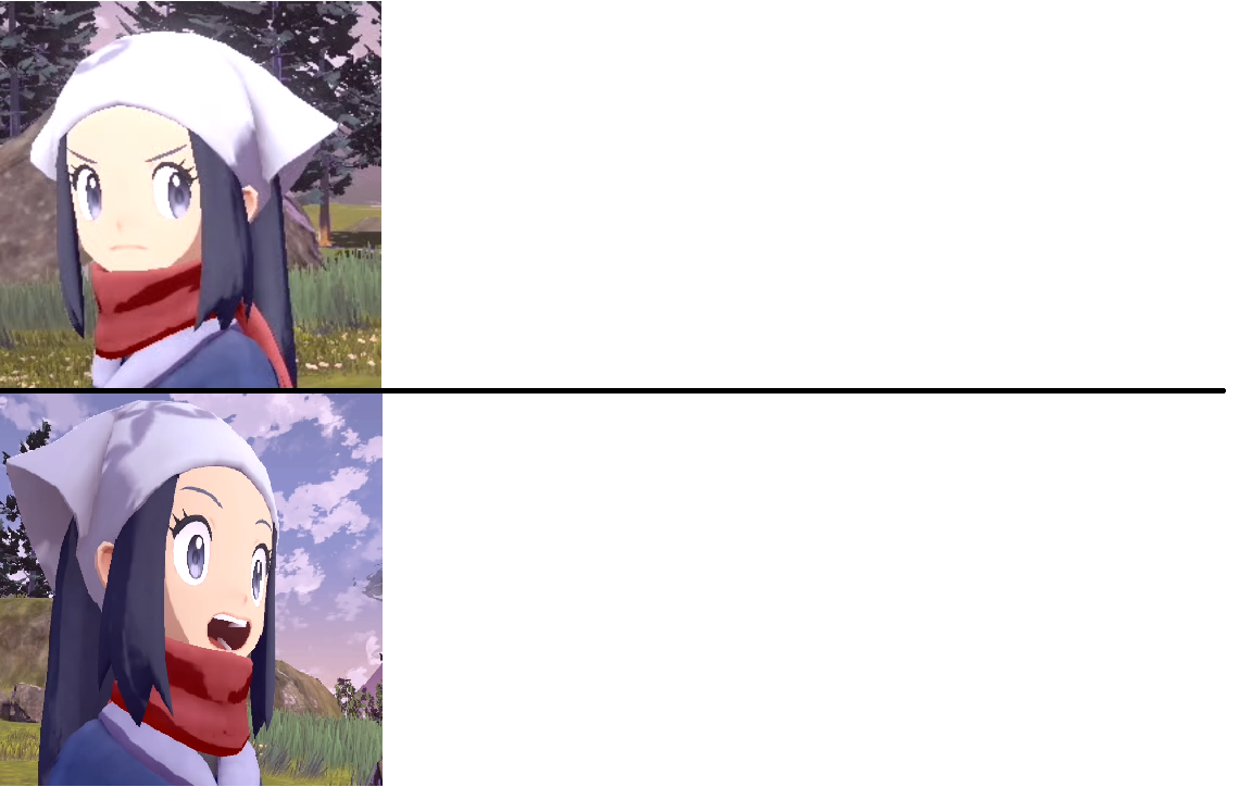 Akari Impressed Blank Meme Template