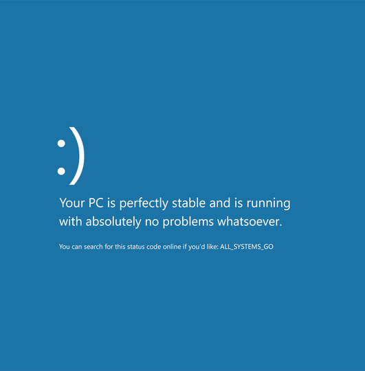 High Quality HAPPY BSOD Blank Meme Template