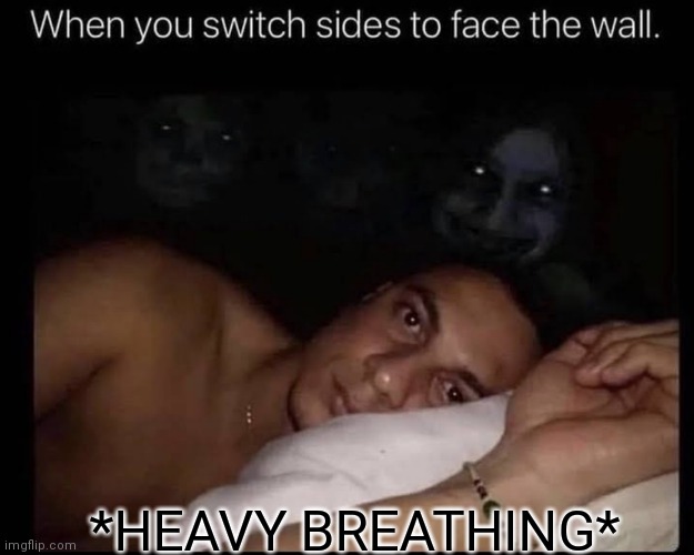 Something is not right... | *HEAVY BREATHING* | image tagged in memes,sleeping | made w/ Imgflip meme maker