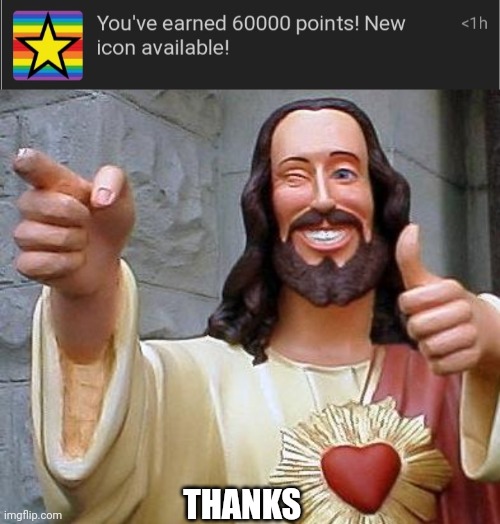 THANKS | image tagged in jesus thanks you | made w/ Imgflip meme maker