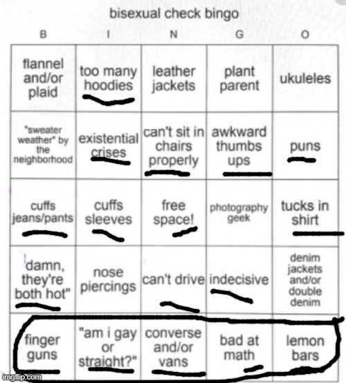 Bisexual Bingo | image tagged in bisexual bingo | made w/ Imgflip meme maker