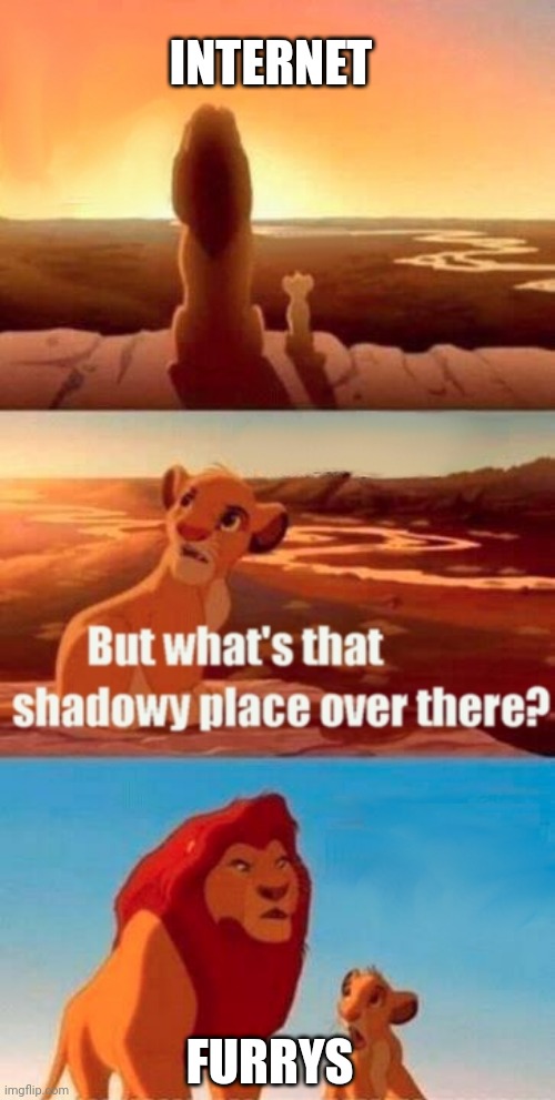 Simba Shadowy Place | INTERNET; FURRYS | image tagged in memes,simba shadowy place | made w/ Imgflip meme maker
