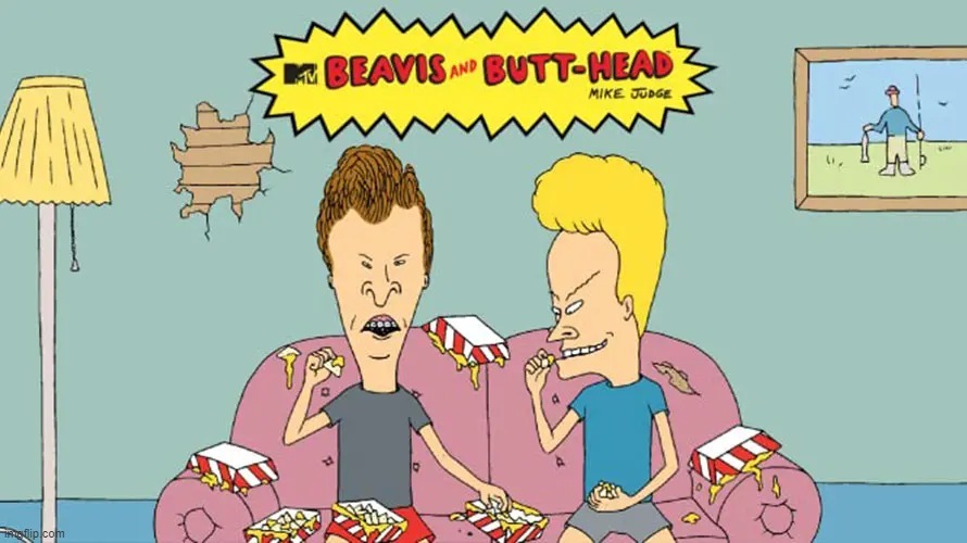 Template Add Bands | image tagged in beavis butthead blank shirts | made w/ Imgflip meme maker