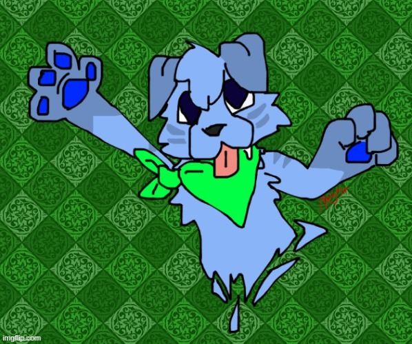 bc dog trend lol | image tagged in larq drawn by magmafury | made w/ Imgflip meme maker