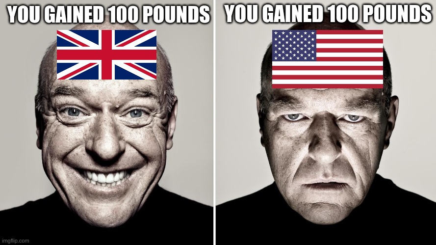 Dean Norris's reaction | YOU GAINED 100 POUNDS YOU GAINED 100 POUNDS | image tagged in dean norris's reaction | made w/ Imgflip meme maker