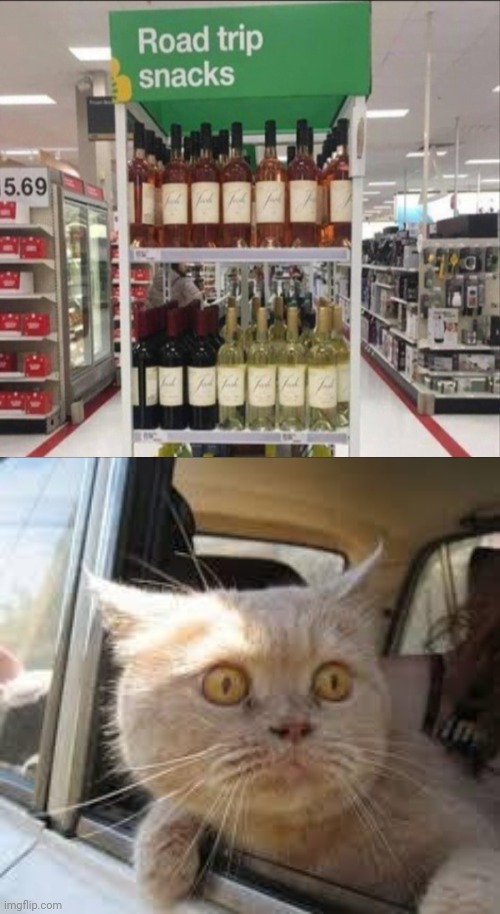 Alcohol for road trip snacks | image tagged in road trip,you had one job,alcohol,memes,store,meme | made w/ Imgflip meme maker