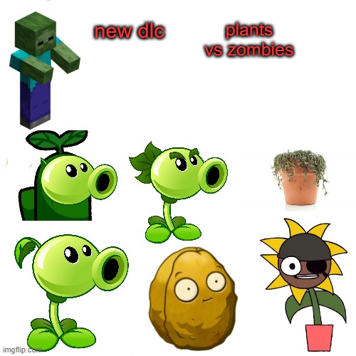 new dlc plants vs zombies | image tagged in memes,drake hotline bling | made w/ Imgflip meme maker