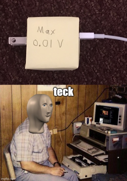 Charger is High Teck | image tagged in meme man teck | made w/ Imgflip meme maker