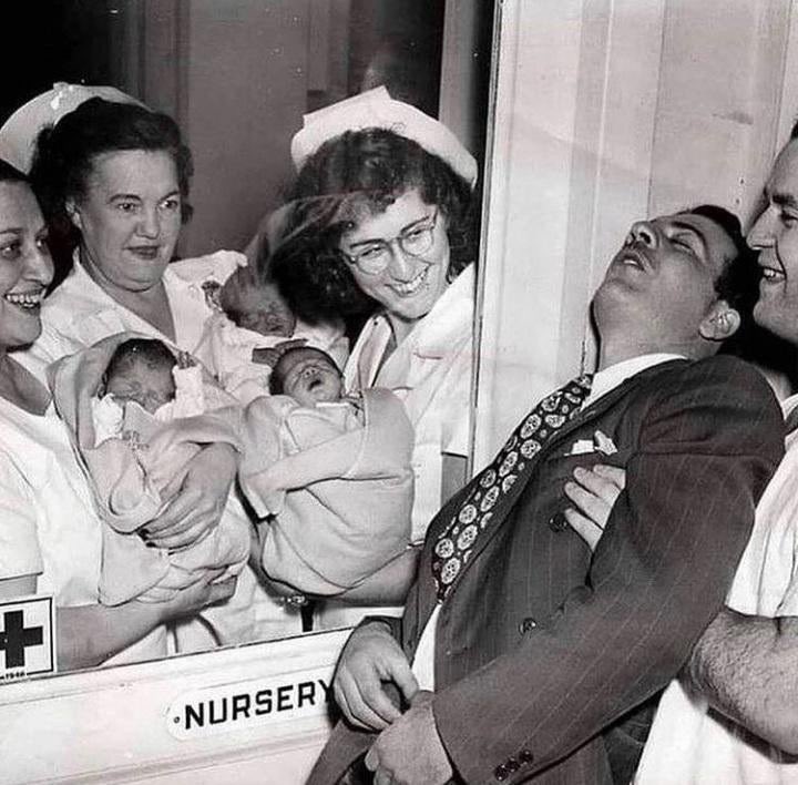 faint baby birth fifties Blank Meme Template