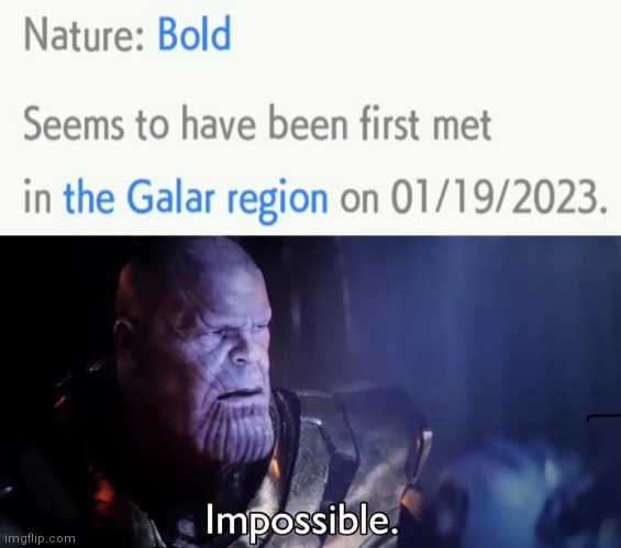 image tagged in thanos impossible | made w/ Imgflip meme maker