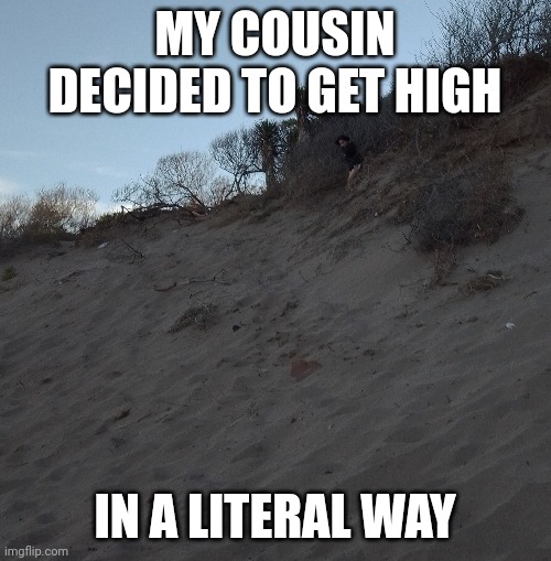 MY COUSIN DECIDED TO GET HIGH; IN A LITERAL WAY | made w/ Imgflip meme maker
