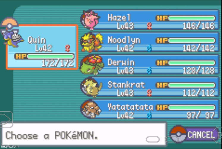 pokeymans FireRed team!?!??!?!! | made w/ Imgflip meme maker