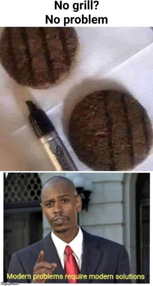 mmmm, yes, the fresh taste of sharpie | image tagged in modern problems require modern solutions,memes,funny,fun | made w/ Imgflip meme maker