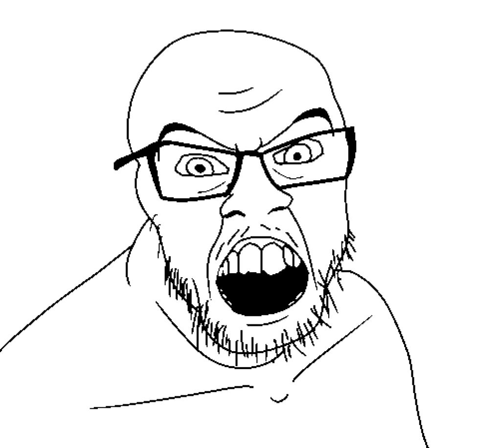 High Quality Angry Soyboy Blank Meme Template