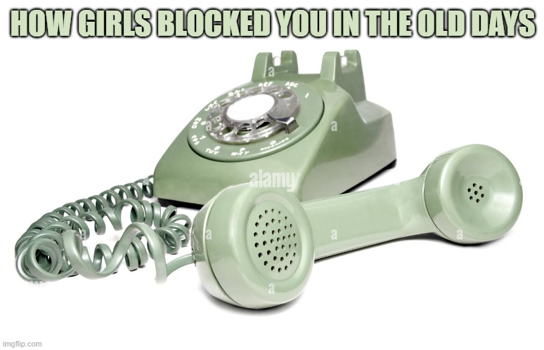 How girls blocked you in the old days | HOW GIRLS BLOCKED YOU IN THE OLD DAYS | image tagged in blocked | made w/ Imgflip meme maker