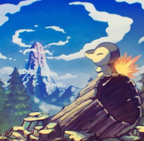 Cool cyndaquil art  :D | image tagged in art,pokemon | made w/ Imgflip meme maker