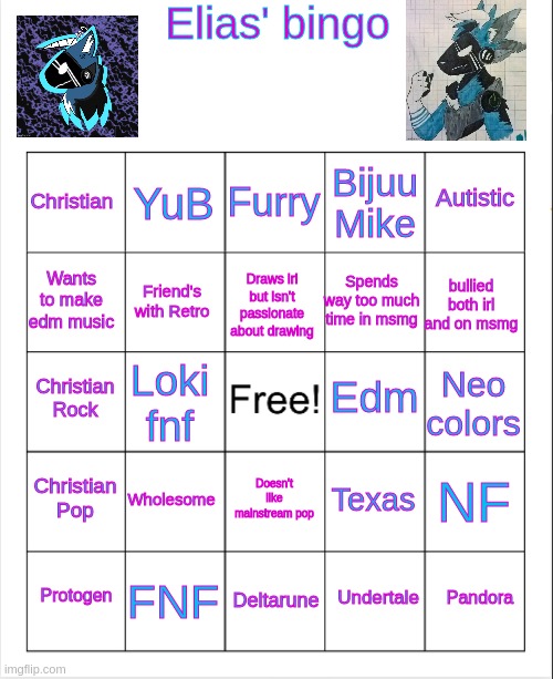 i made a bingo. Use it if you want. | image tagged in elias' bingo | made w/ Imgflip meme maker