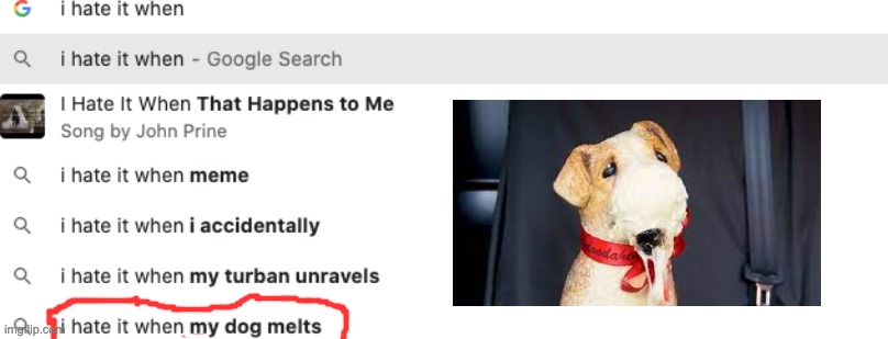 dogmelts | image tagged in funny | made w/ Imgflip meme maker