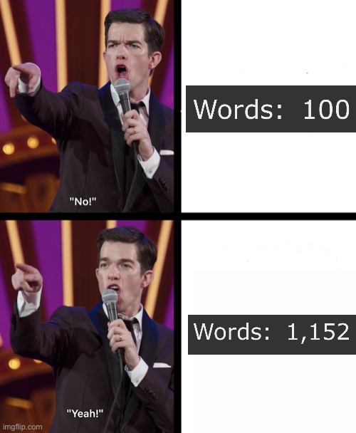 when reading fanfiction | image tagged in john mulaney no/yes | made w/ Imgflip meme maker