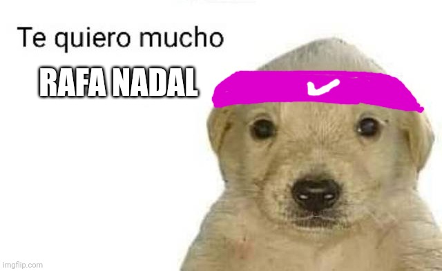 te quiero mucho | RAFA NADAL | image tagged in te quiero mucho | made w/ Imgflip meme maker