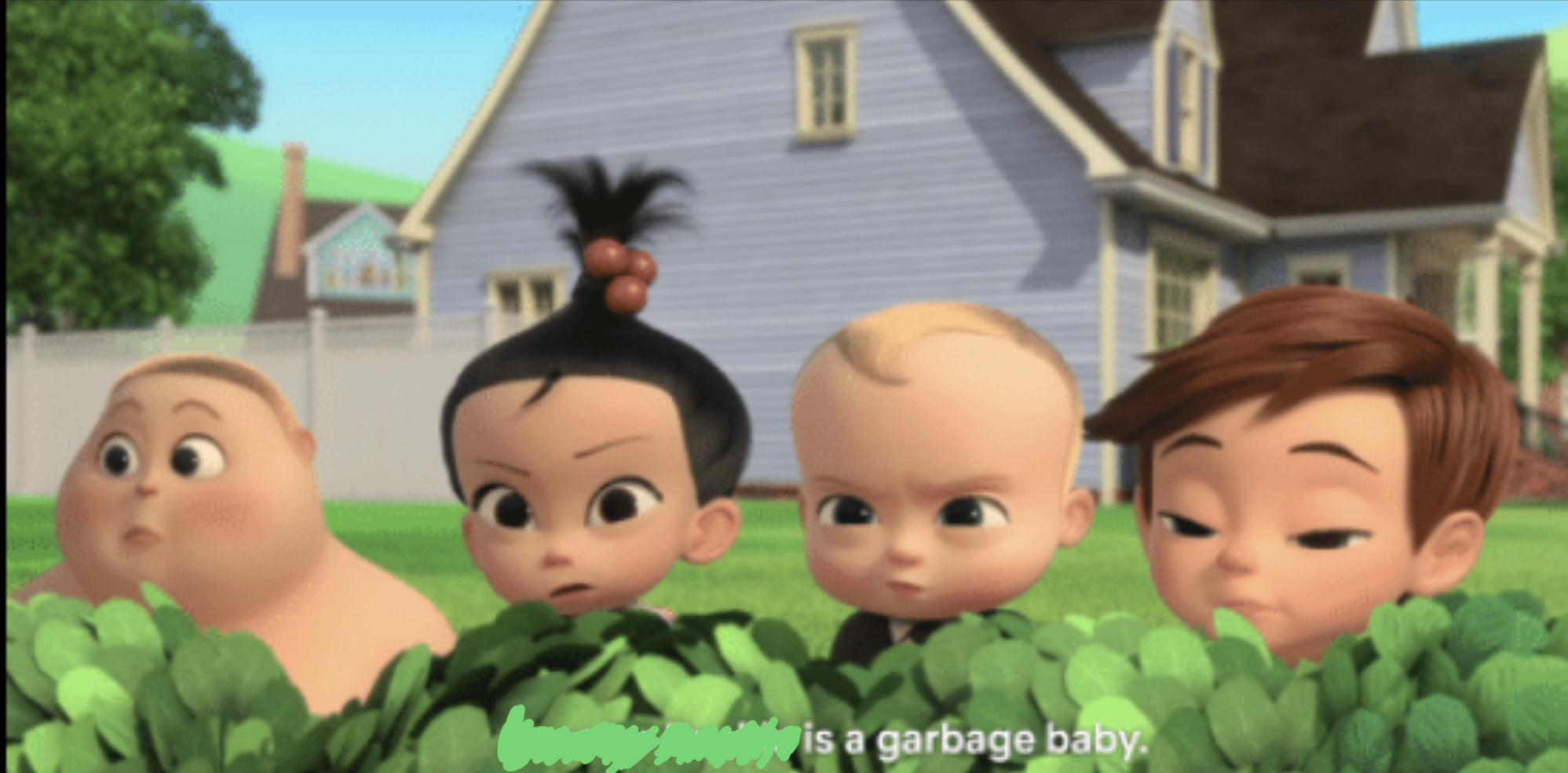 X is a garbage baby Blank Meme Template