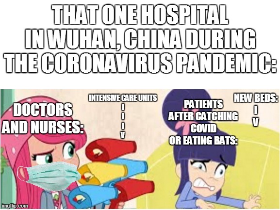 A hospital in Wuhan portrayed by Strawberry Shortcake | THAT ONE HOSPITAL IN WUHAN, CHINA DURING THE CORONAVIRUS PANDEMIC:; INTENSIVE CARE UNITS
I
I
I
V; DOCTORS AND NURSES:; PATIENTS AFTER CATCHING COVID OR EATING BATS:; NEW BEDS:
I
V | image tagged in wuhan,coronavirus,coronavirus meme,strawberry shortcake,strawberry shortcake berry in the big city,relatable | made w/ Imgflip meme maker