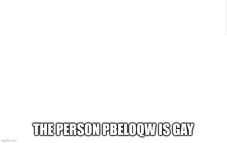 Blank meme template | THE PERSON PBELOQW IS GAY | image tagged in blank meme template | made w/ Imgflip meme maker