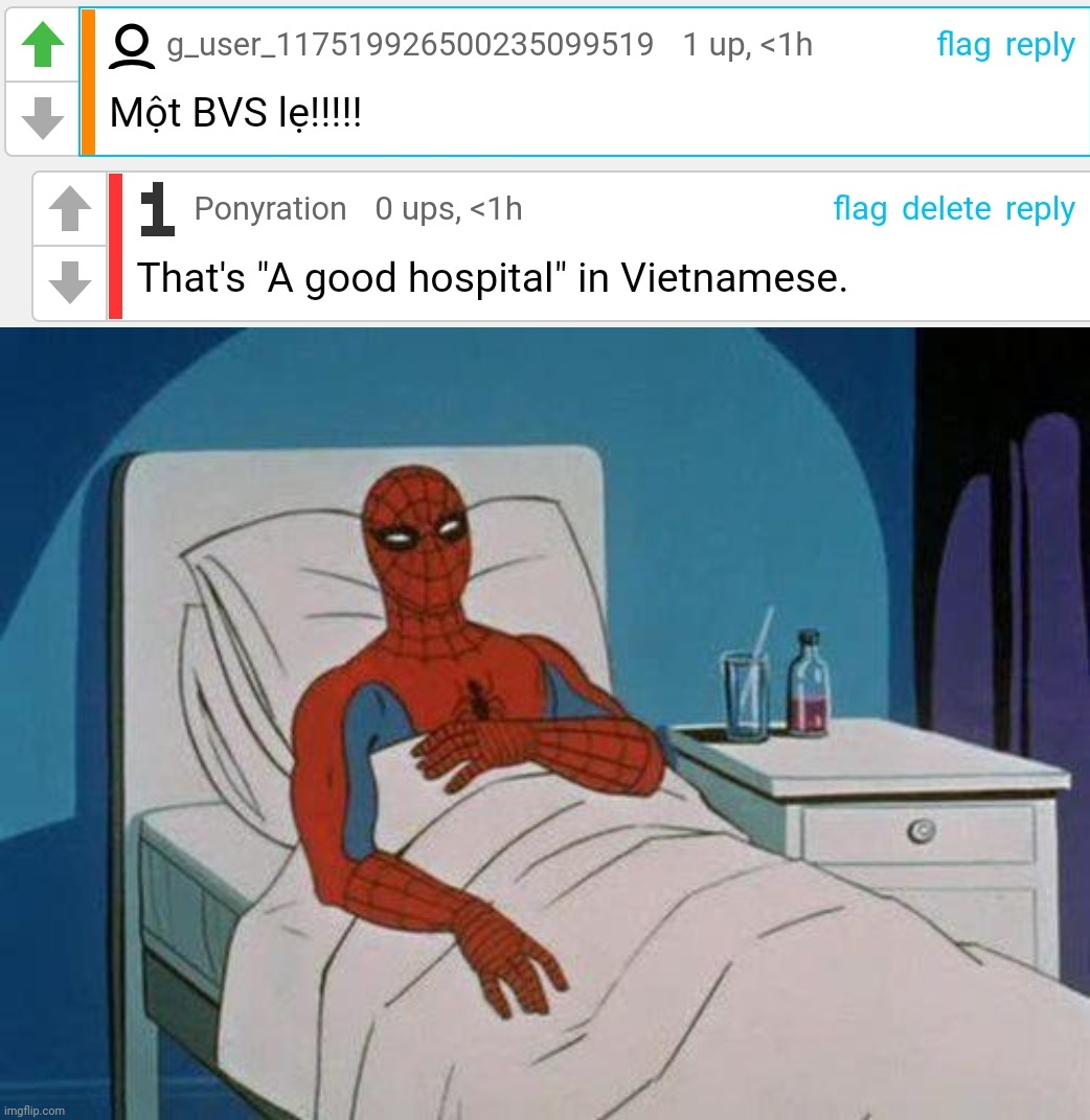 image tagged in memes,spiderman hospital,vietnamese,multilingual | made w/ Imgflip meme maker