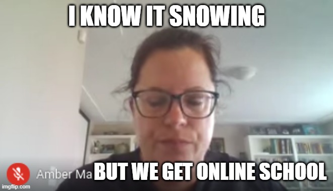 I HATE that they use online school to ignore the snow and sometimes holidays | I KNOW IT SNOWING; BUT WE GET ONLINE SCHOOL | image tagged in online school teacher | made w/ Imgflip meme maker