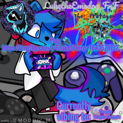 Loki temp | Plug: 🔌 https://imgflip.com/i/63akxf?nerp=1643573712; Thunder - Imagine Dragons | image tagged in loki temp | made w/ Imgflip meme maker