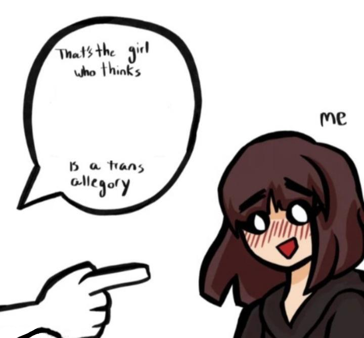High Quality That's the girl who thinks [blank] is a trans allegory Blank Meme Template