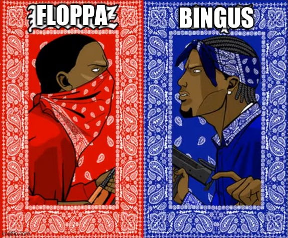 which side are you on | BINGUS; FLOPPA | image tagged in which side are you on | made w/ Imgflip meme maker