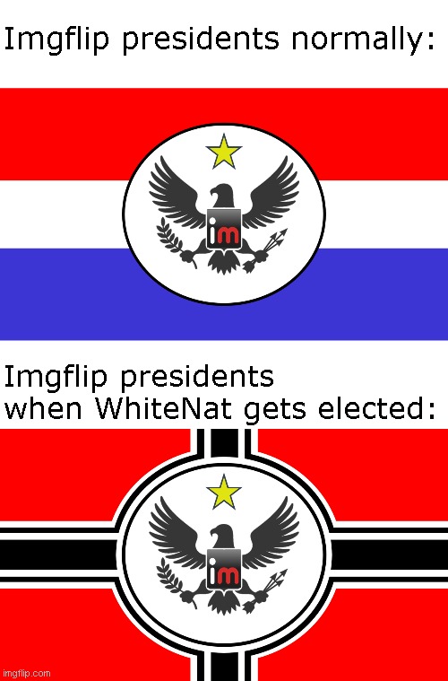 Imgflip presidents normally: Imgflip presidents when WhiteNat gets elected: | made w/ Imgflip meme maker