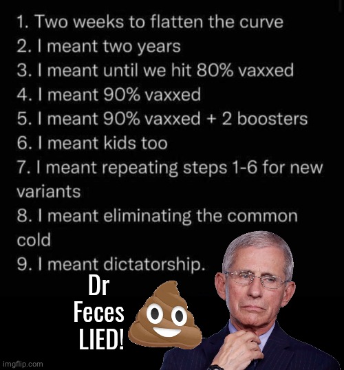 Dr Feces lied list | Dr Feces  LIED! | image tagged in black box,dr feces list of lies | made w/ Imgflip meme maker