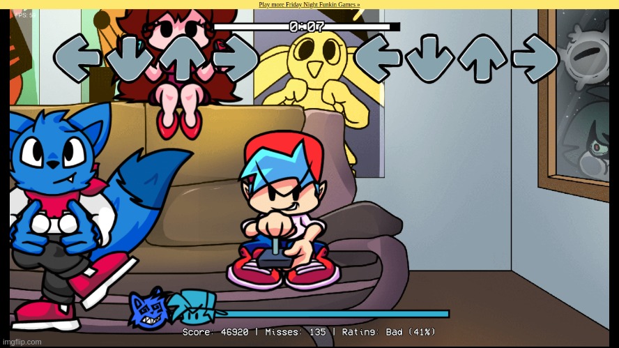 this is how bad i am at fnf  (this was an easy song for fnf mods) | made w/ Imgflip meme maker