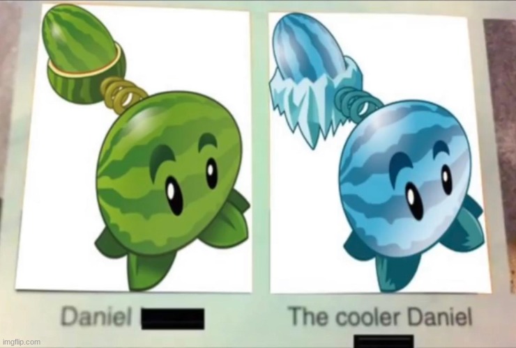 the icey daniel | image tagged in ice melon | made w/ Imgflip meme maker