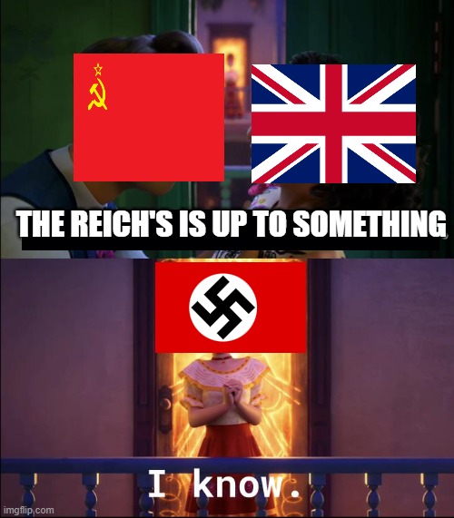 WW2 in a nutshell | THE REICH'S IS UP TO SOMETHING | image tagged in no one is looking,ww2,nazi,encanto | made w/ Imgflip meme maker