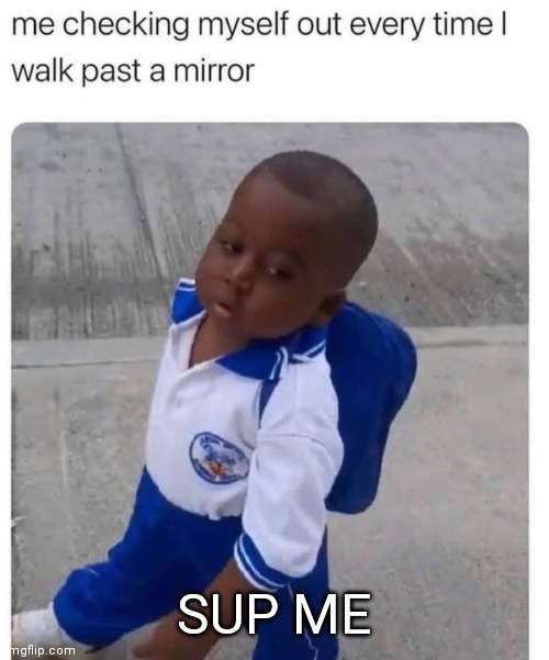 SUP ME | image tagged in memes,mirror | made w/ Imgflip meme maker